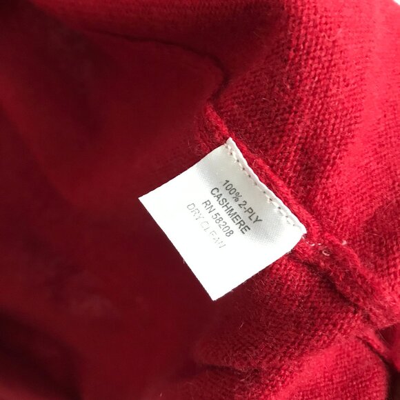 Neiman Marcus Cashmere Cardigan Red Open Front Womens XS - Picture 4 of 8